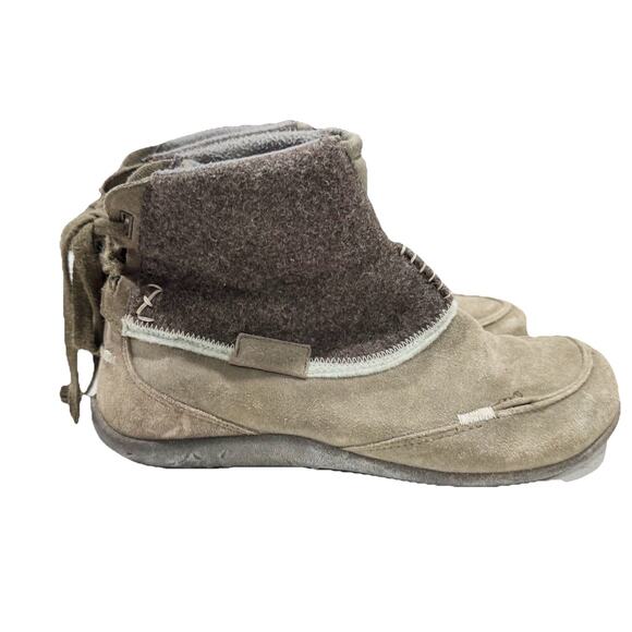 Salomon Women 8.5 Gray Suede Wool Booties - Picture 1 of 11